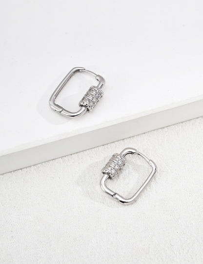 Pont Crystal Huggie Earrings – view 3