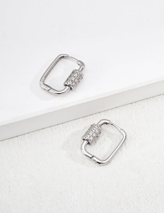 Pont Crystal Huggie Earrings – view 3