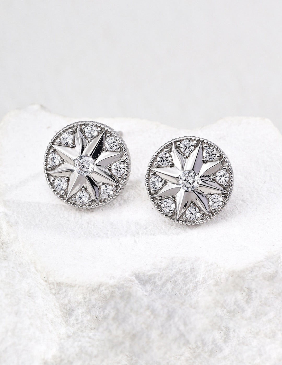 Boussole Crystal Stud Earrings – view 9