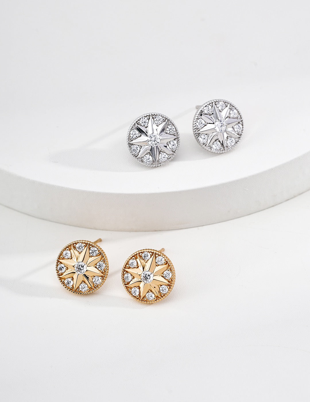 Boussole Crystal Stud Earrings – view 8