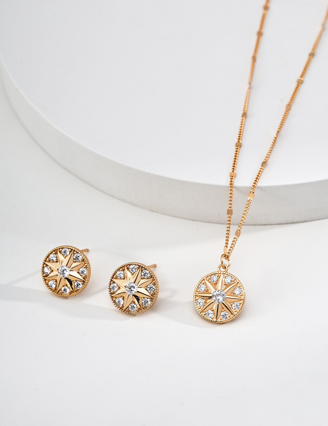 Boussole Crystal Stud Earrings – view 2