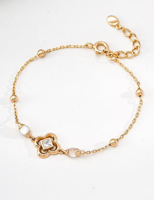 Carré Crystal Chain Bracelet – view 5