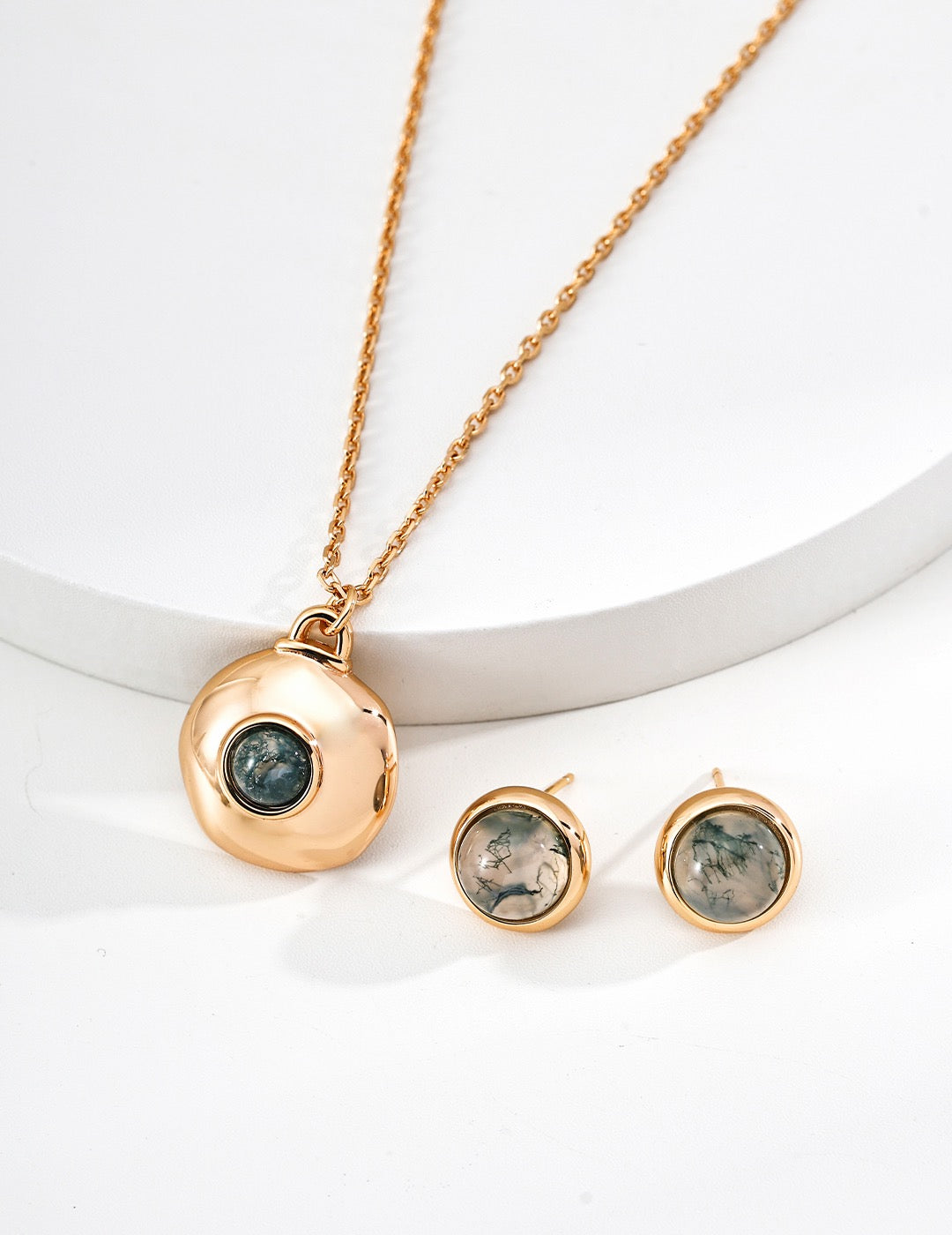 Veridian Orbit Pendant Necklace