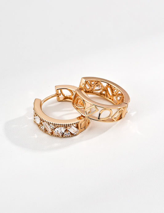 Heritage Pavé Hoop Earrings — view 2