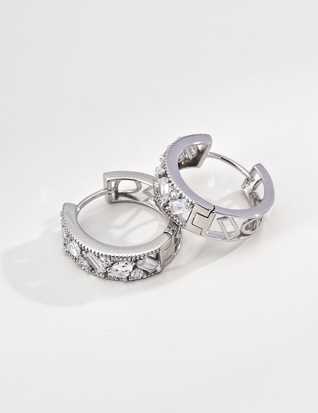 Heritage Pavé Hoop Earrings — view 3