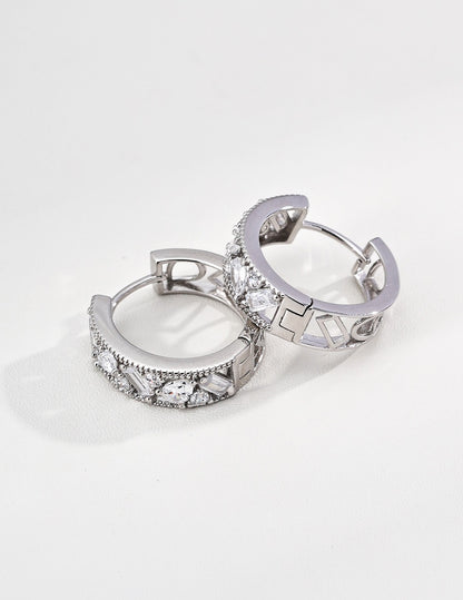 Heritage Pavé Hoop Earrings — view 3