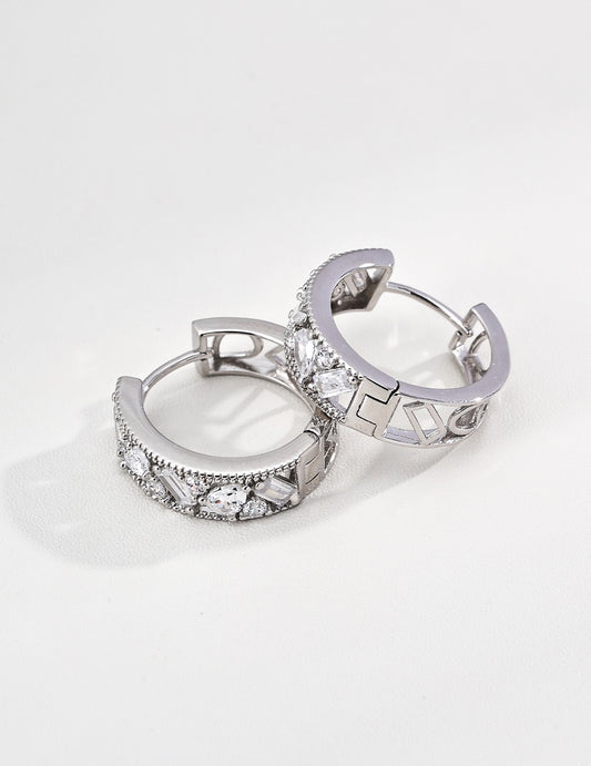 Heritage Pavé Hoop Earrings — view 3