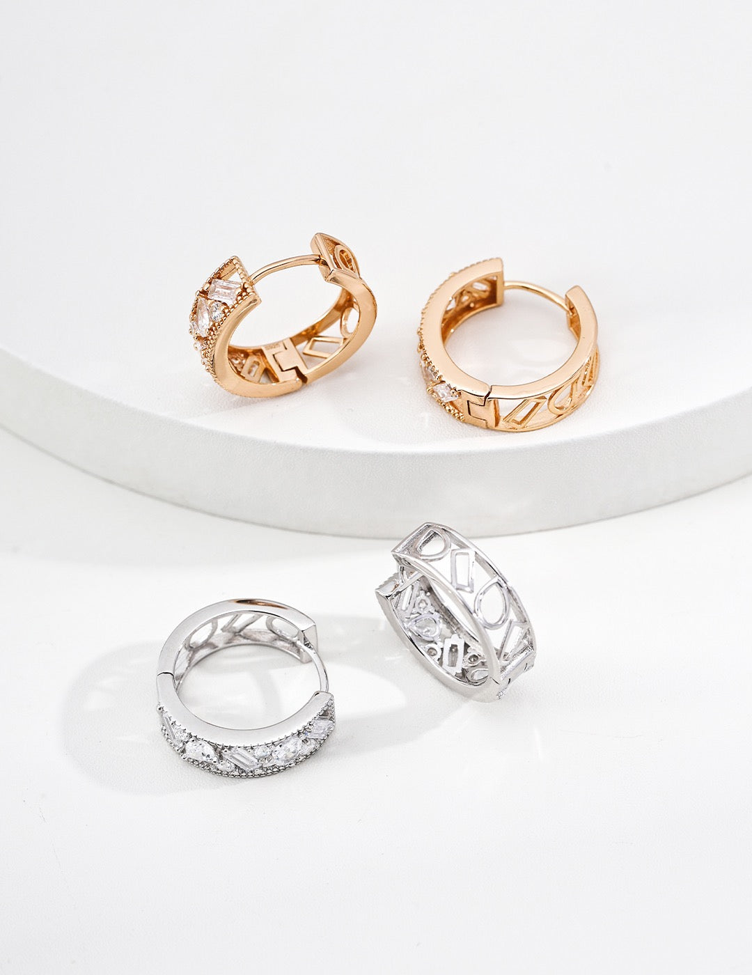 Heritage Pavé Hoop Earrings — view 5