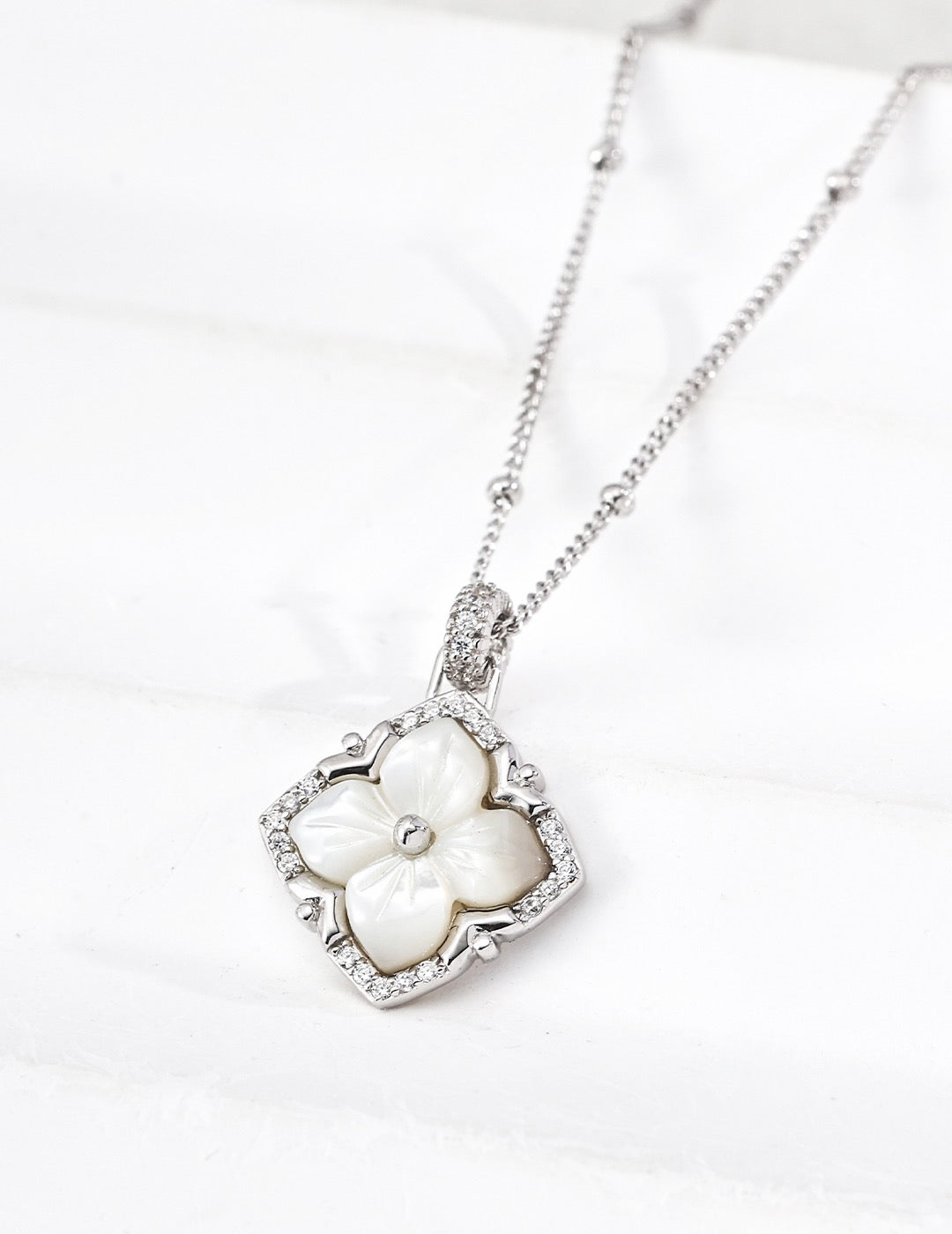 Celeste Clover Pendant Necklace