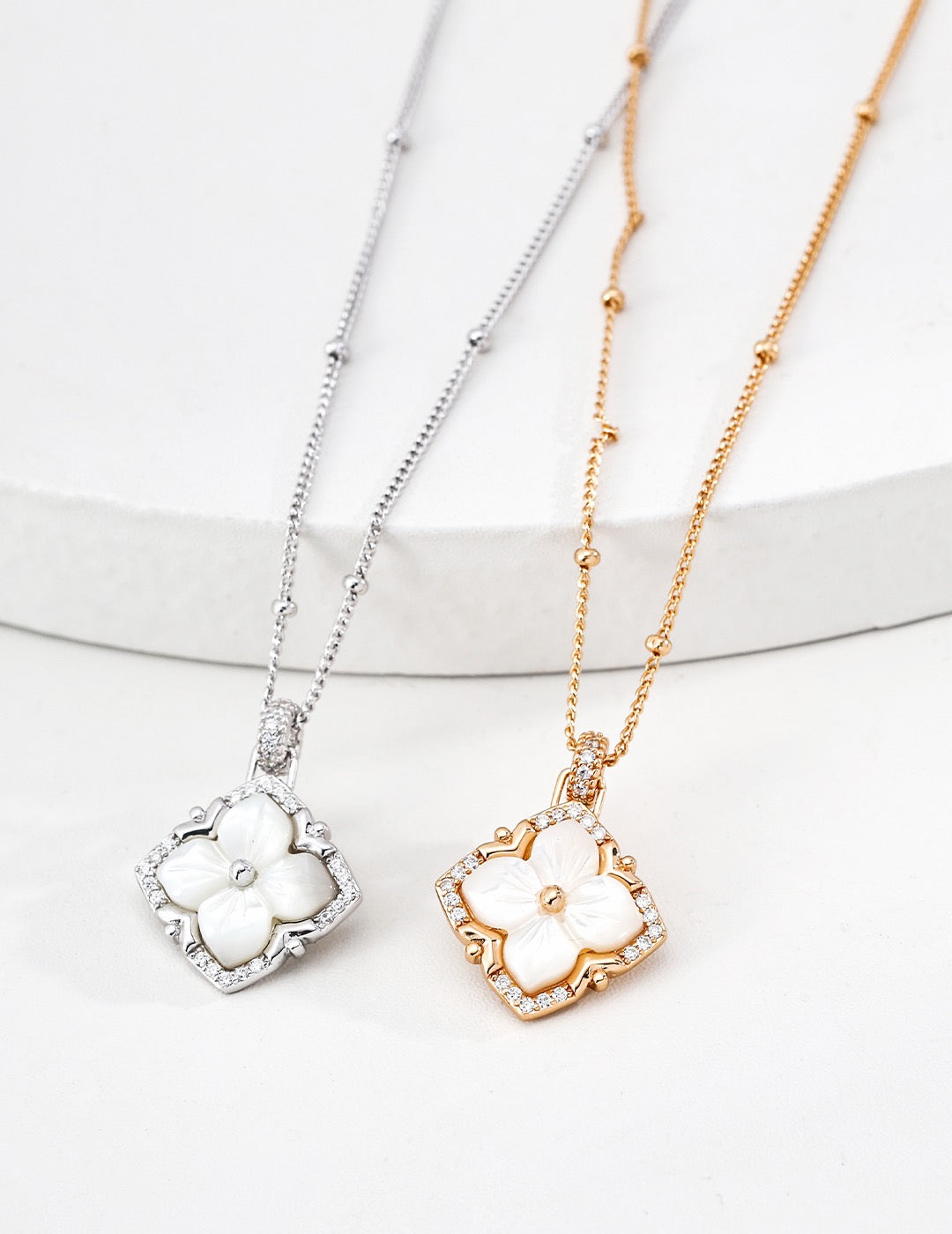 Celeste Clover Pendant Necklace — view 4
