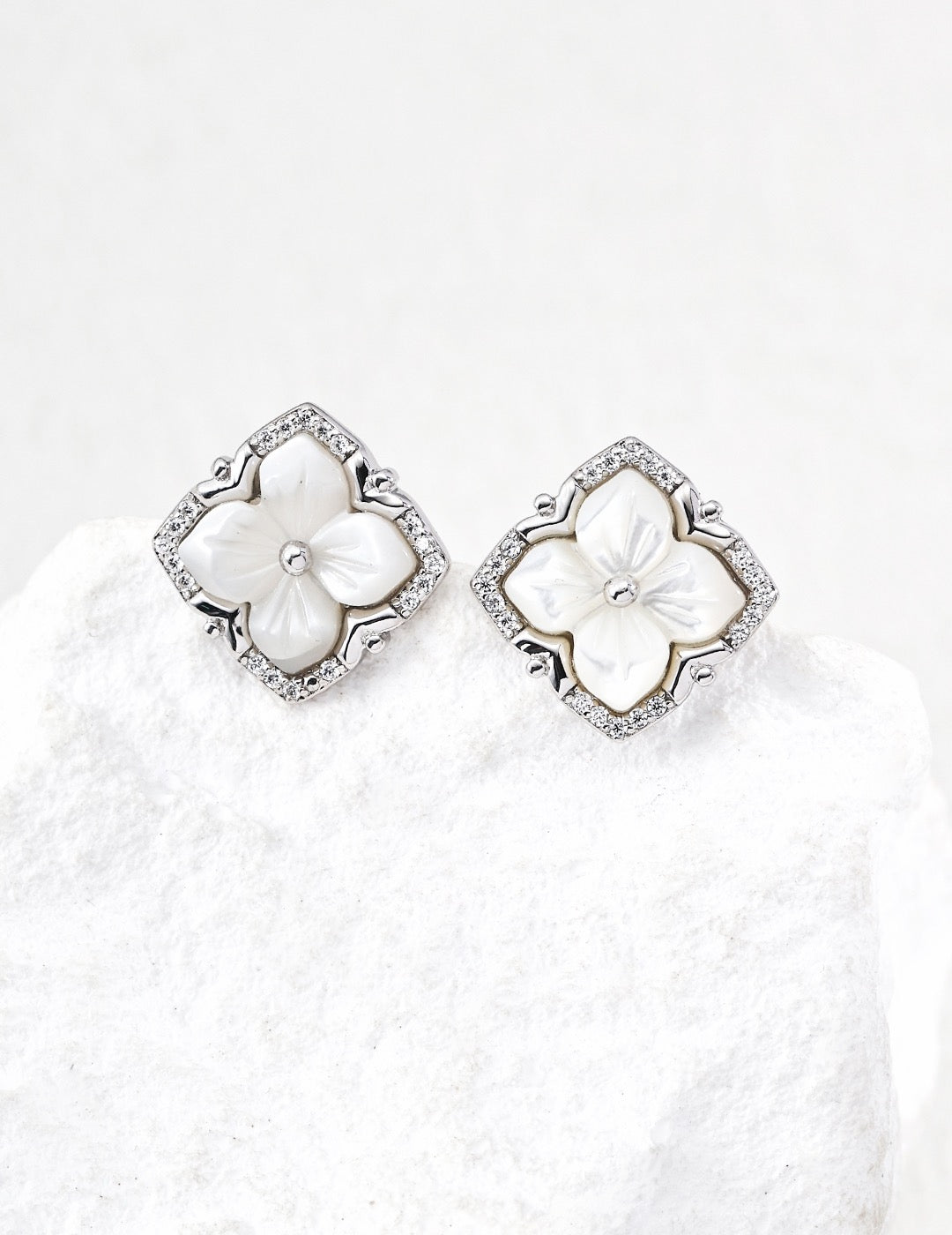 Camille Fleur Stud Earrings — view 1