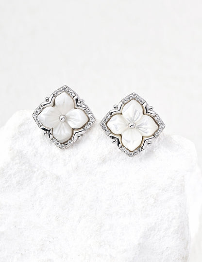 Camille Fleur Stud Earrings — view 1