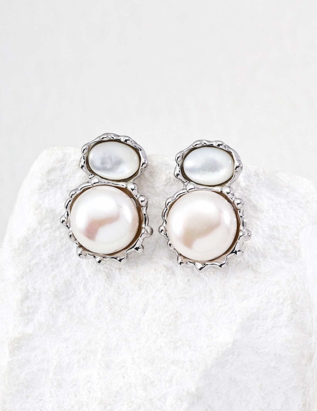 Rouge Pearl Drop Earrings — view 4