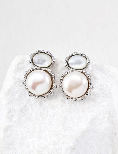 Rouge Pearl Drop Earrings — view 4