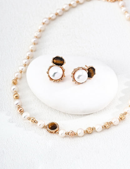 Rouge Pearl Drop Earrings — view 5
