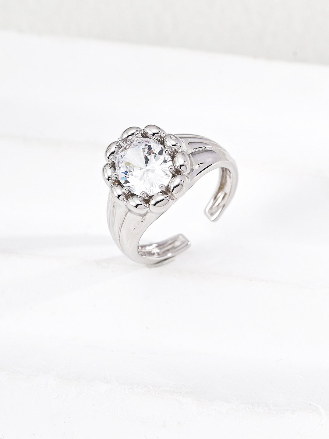 Aurelia Sculpted Solitaire Ring