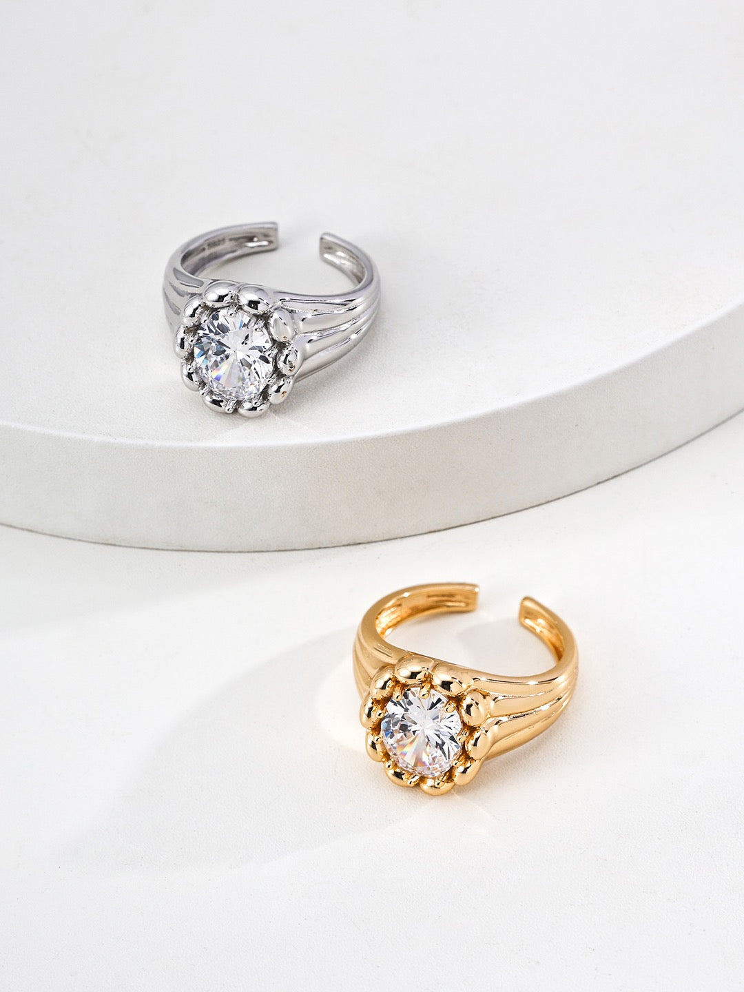 Aurelia Sculpted Solitaire Ring – view 2