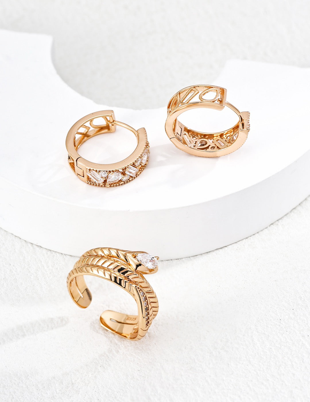 Heritage Pavé Hoop Earrings — view 4