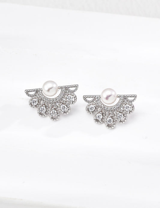 Éventail Pearl Earrings — view 1