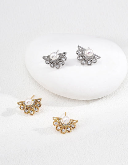 Éventail Pearl Earrings — view 2