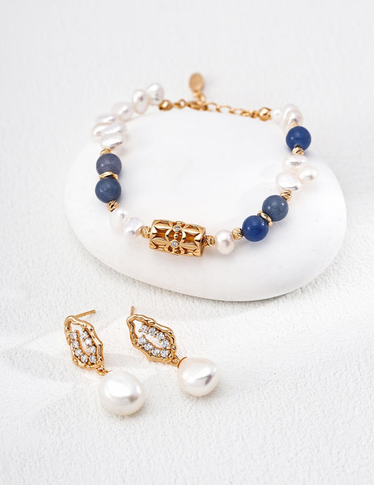 Chance Sodalite Pearl Bracelet — view 3