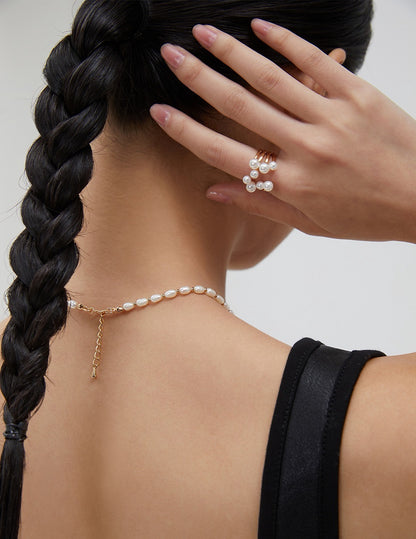 Fleur Pearl Cluster Ring — view 3