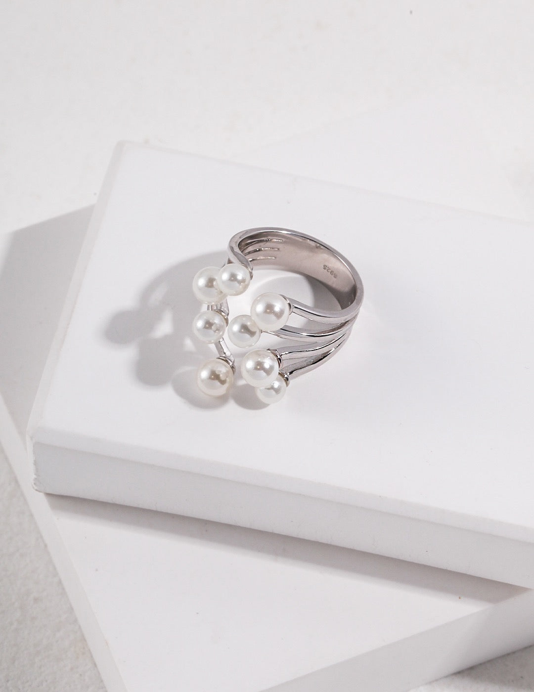 Fleur Pearl Cluster Ring — view 4