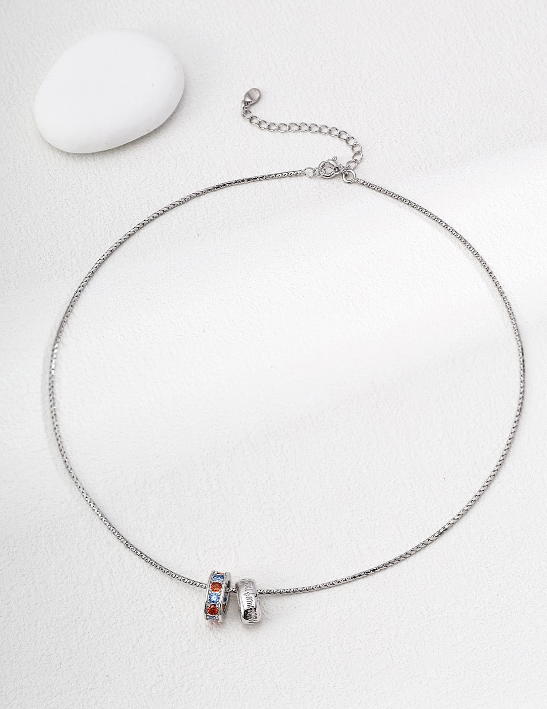 Mosaïque Gemstone Barrel Necklace — view 1