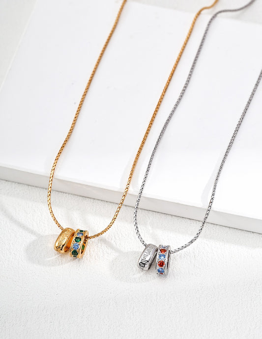 Mosaïque Gemstone Barrel Necklace — view 3