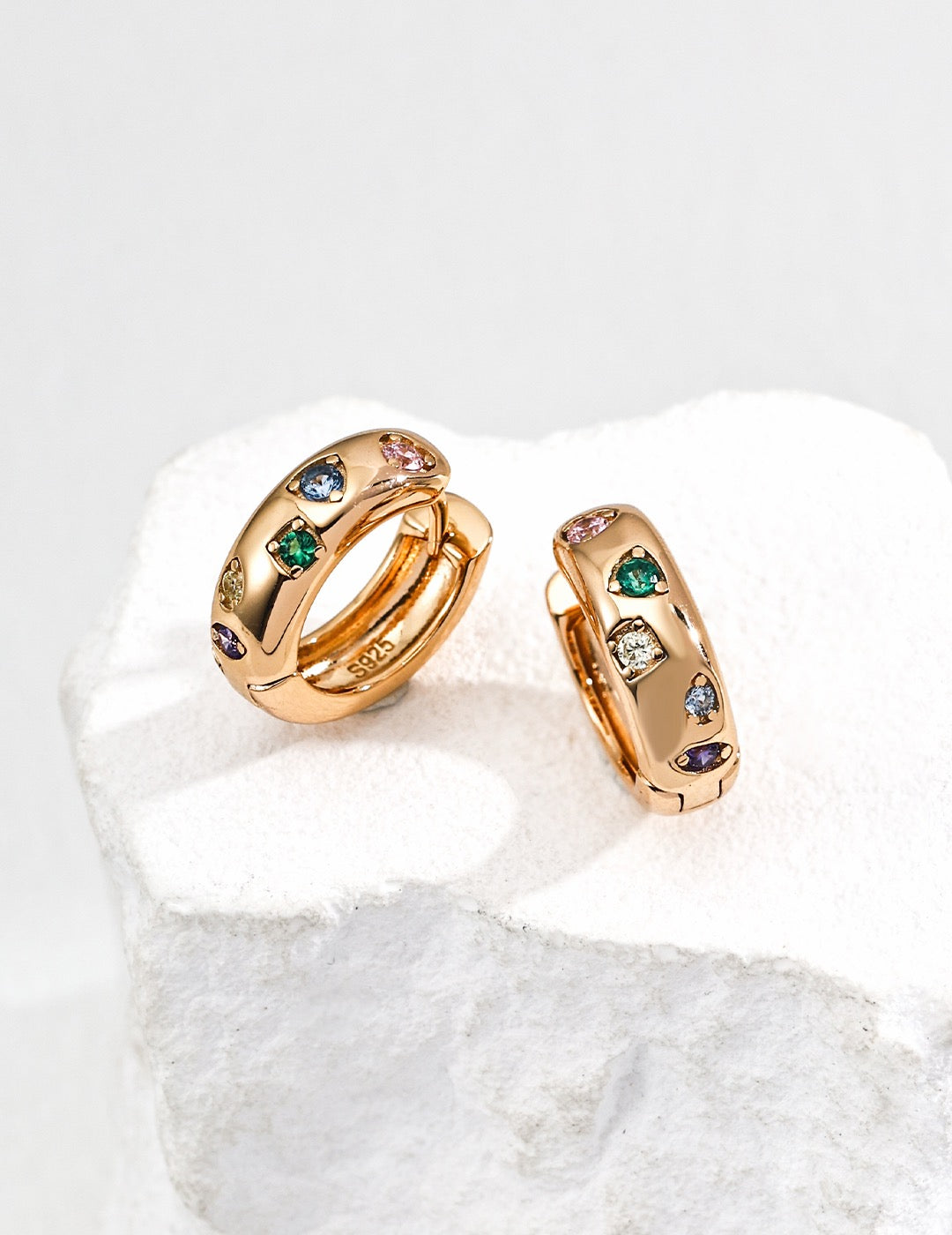 Jardin Gemstone Huggies — view 2