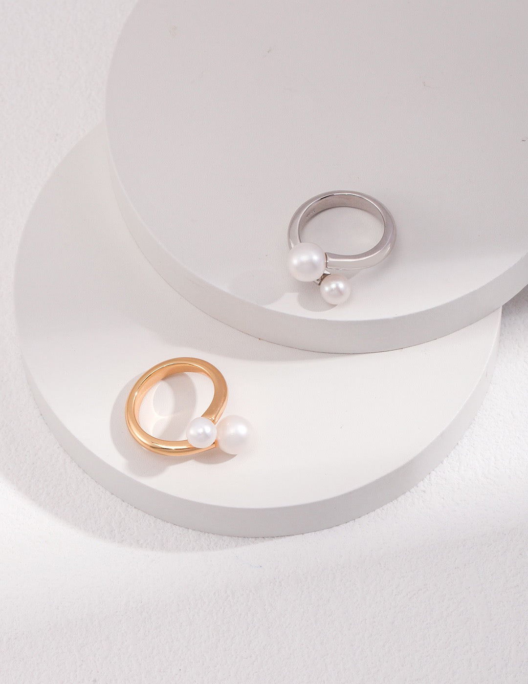 Lune Pearl Open Ring — view 1