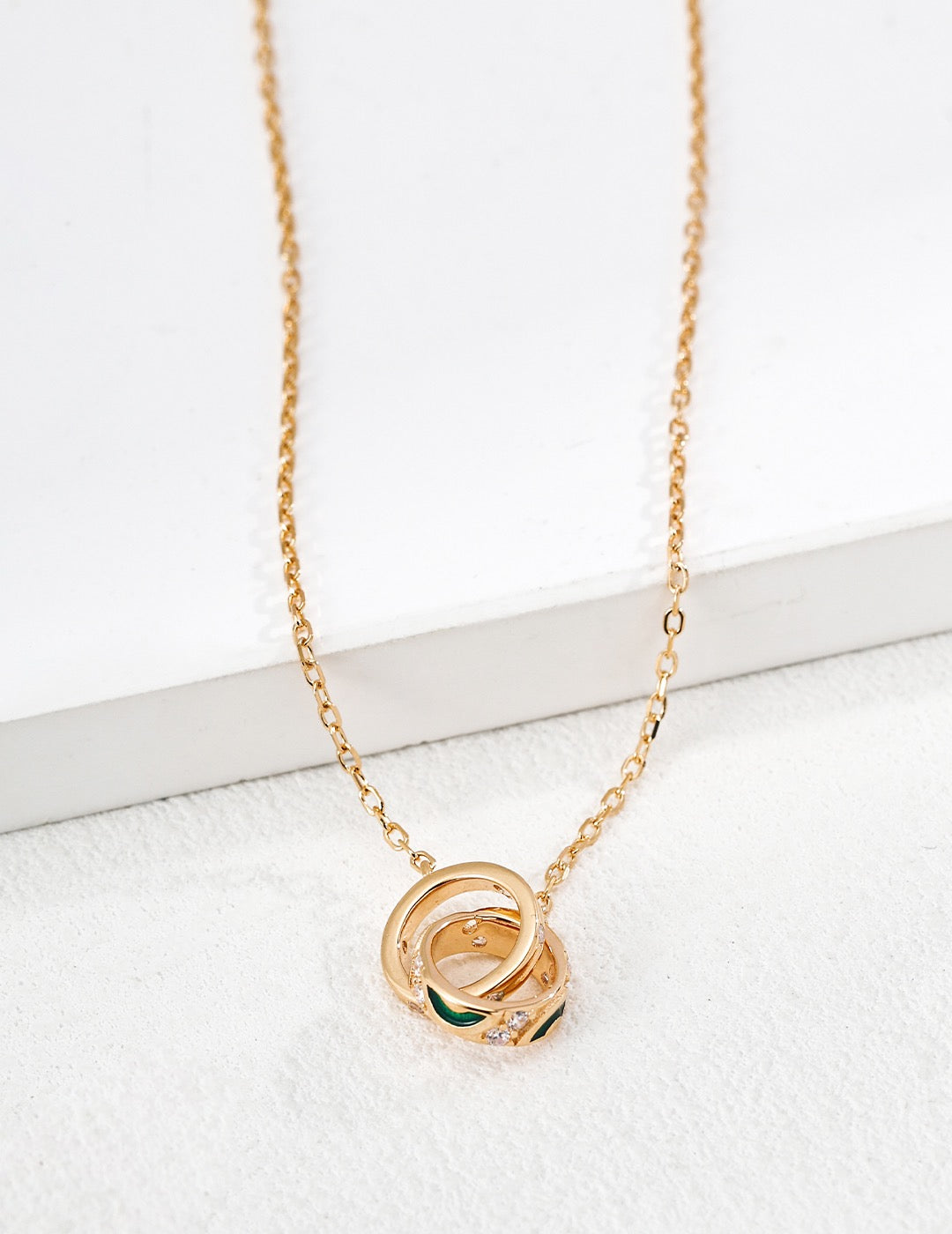 Orbit Gemstone Pendant Necklace — view 1
