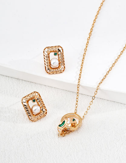 Orbit Gemstone Pendant Necklace — view 2