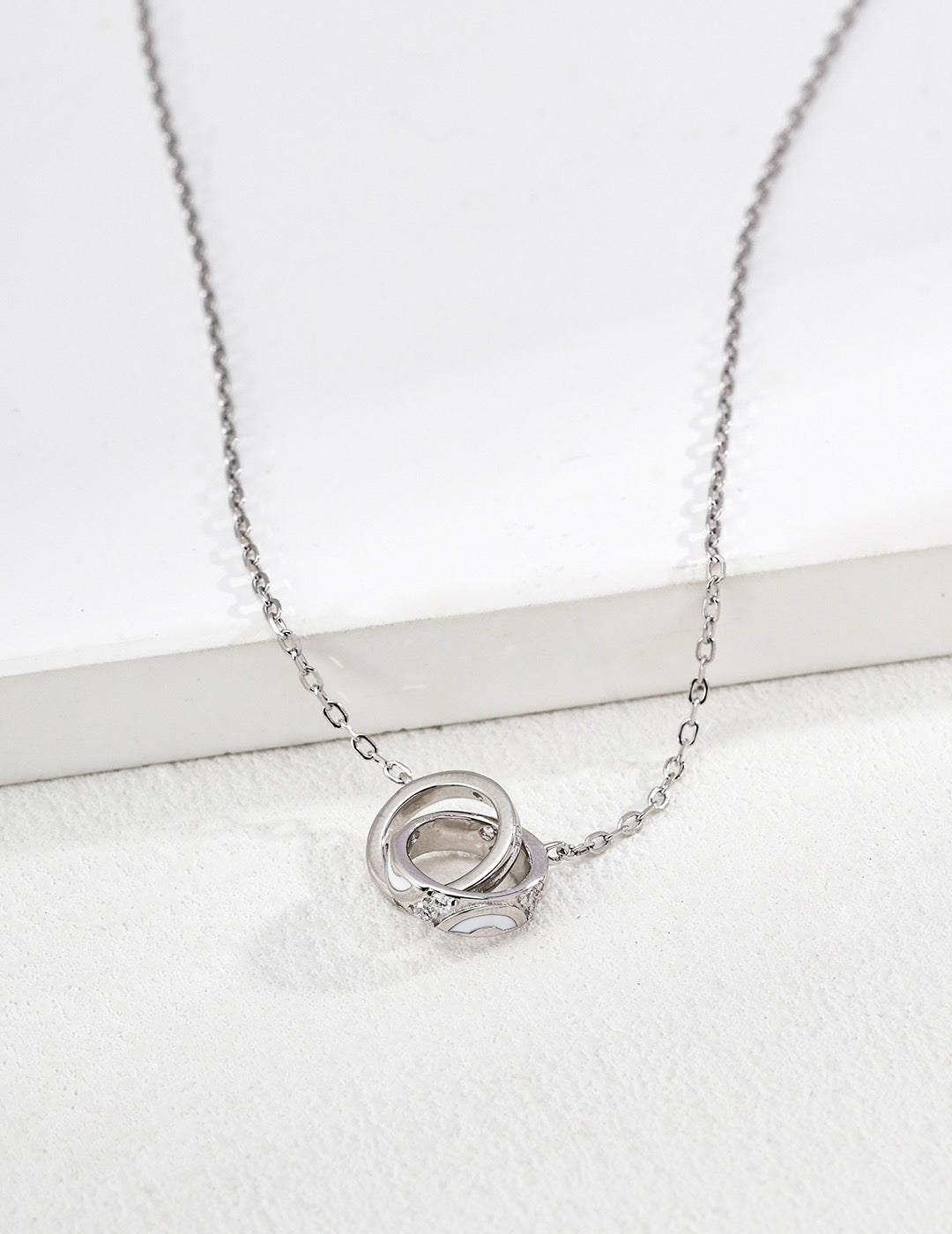 Orbit Gemstone Pendant Necklace — view 3