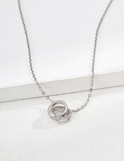 Orbit Gemstone Pendant Necklace — view 3