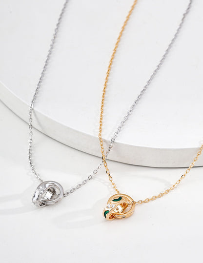 Orbit Gemstone Pendant Necklace — view 4