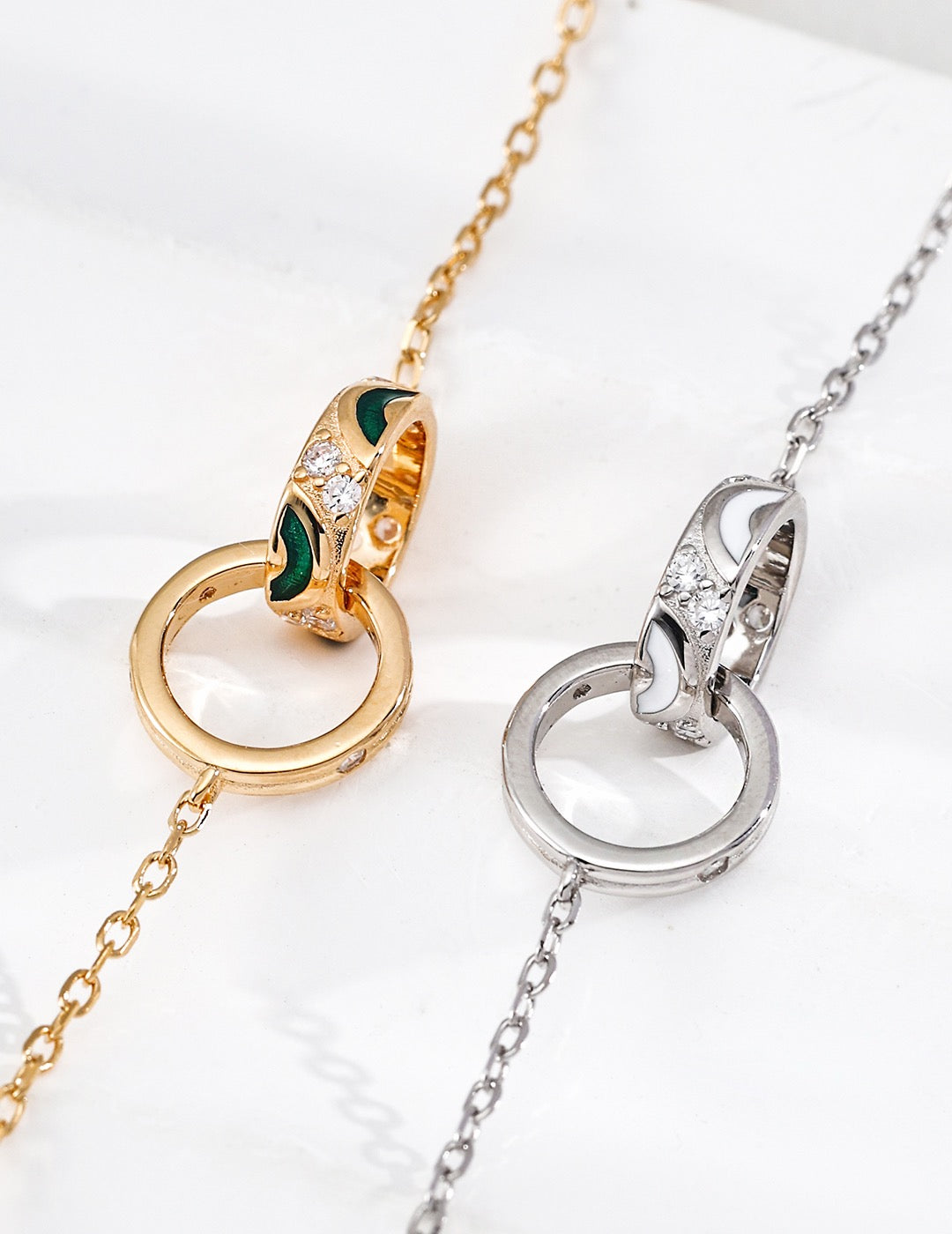 Orbit Gemstone Pendant Necklace — view 5