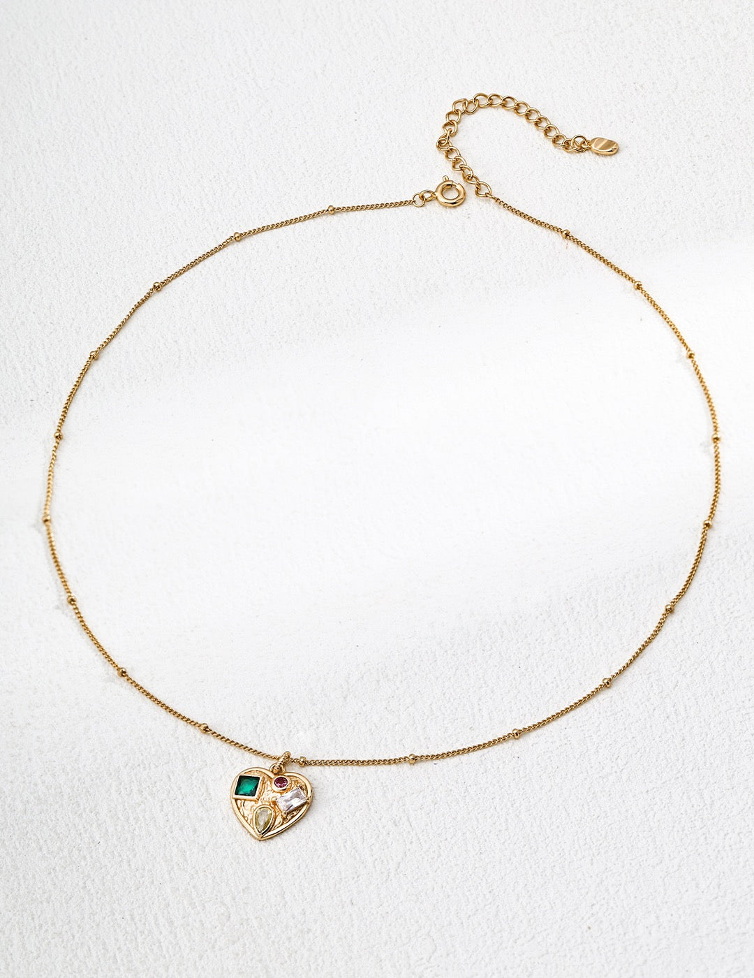 Jardin Gemstone Heart Necklace — view 3