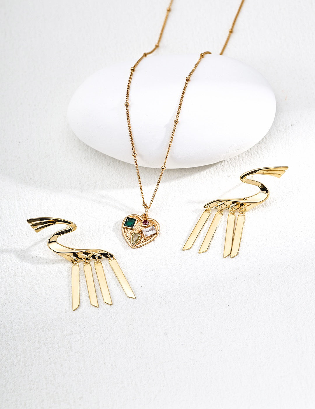 Jardin Gemstone Heart Necklace — view 5