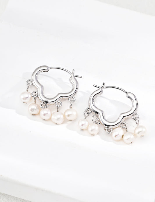 Nuage Pearl Hoops — view 1
