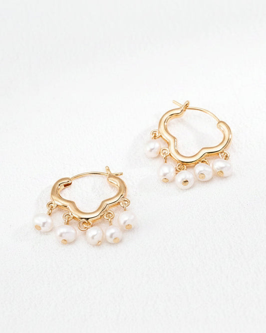 Nuage Pearl Hoops — view 2