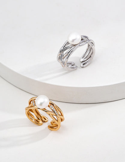 Entrelacé Pearl Ring — view 2