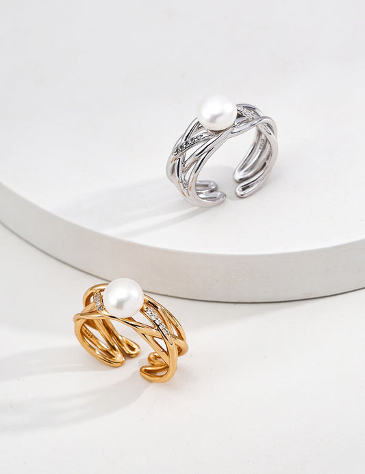 Entrelacé Pearl Ring — view 2