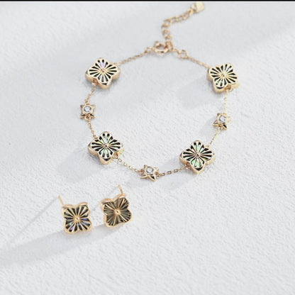 Fortuna Shell Clover Bracelet