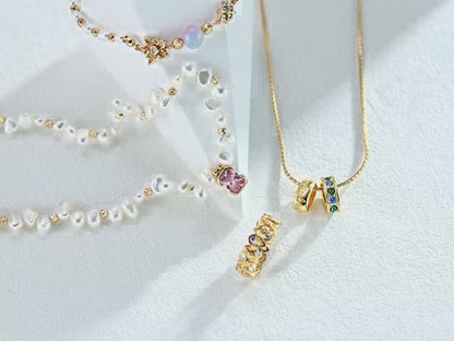 Mosaïque Gemstone Barrel Necklace — video
