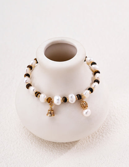Nocturne Pearl & Tiger Eye Bracelet – view 1