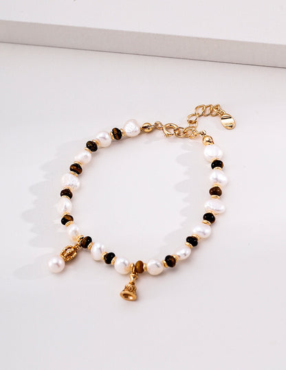 Nocturne Pearl & Tiger Eye Bracelet – view 2