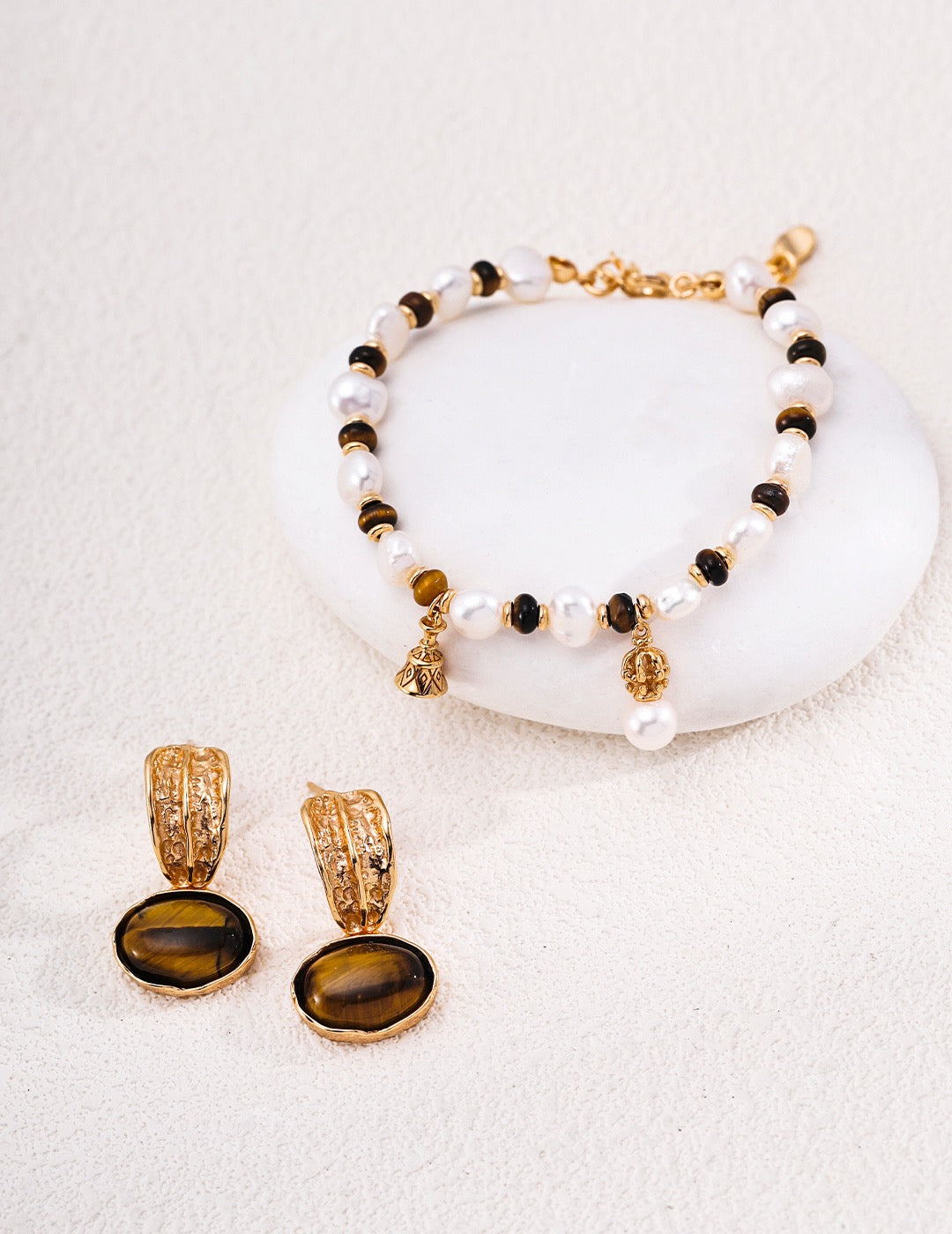Nocturne Pearl & Tiger Eye Bracelet – view 3